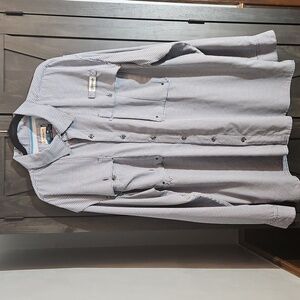 Magellan Men’s Blue Check Long-Sleeve Button-Up Shirt